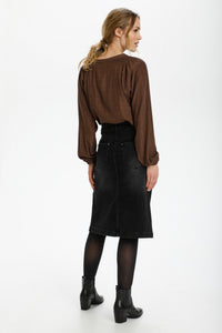 Anina Denim Skirt - Black