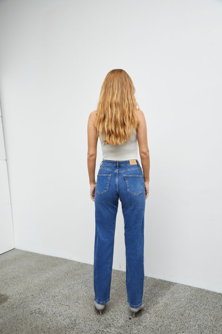 Liva UHW Straight Jean (Medium Blue)