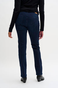 Celina 100 High Straight Jean (Dark Blue)