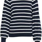 Lizzy Stripe knit pullover (Navy stripe)