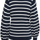 Lizzy Stripe knit pullover (Navy stripe)