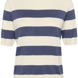Lizza Striped Knit (Indigo blue/White)