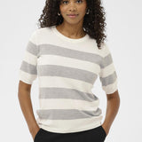 Lizza striped knit(Grey/White)