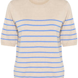 Lizza Striped Knit-Grey