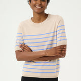 Lizza Striped Knit-Grey