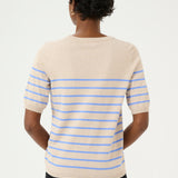 Lizza Striped Knit-Grey