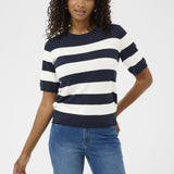 Lizza striped knit(Navy/Off White)
