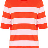 Lizza striped knit -tangelo