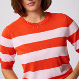 Lizza striped knit -tangelo