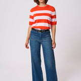 Lizza striped knit -tangelo