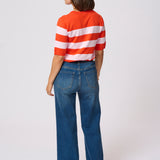 Lizza striped knit -tangelo