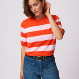 Lizza striped knit -tangelo