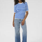 Lizza Striped Knit-Bright Blue