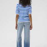 Lizza Striped Knit-Bright Blue