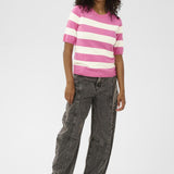 Lizza striped knit(Pink/White)