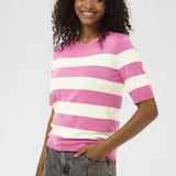 Lizza striped knit(Pink/White)