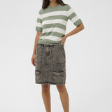 Lizza striped knit(Green/White)