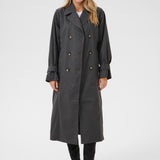 PATRICIA TRENCH coat -washed black