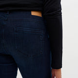 Celina High Straight (Long) -Dark Blue wash