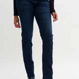 Celina High Straight (Long) -Dark Blue wash