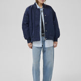 Helga Bomber Oversize Jacket-(Dark Sapphire)