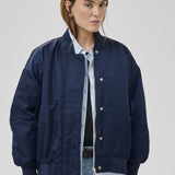 Helga Bomber Oversize Jacket-(Dark Sapphire)