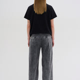 Malo Wide leg pant-grey wash