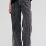 Malo Wide leg pant-grey wash