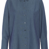 Vitta Shirt (Dark blue with stripe)