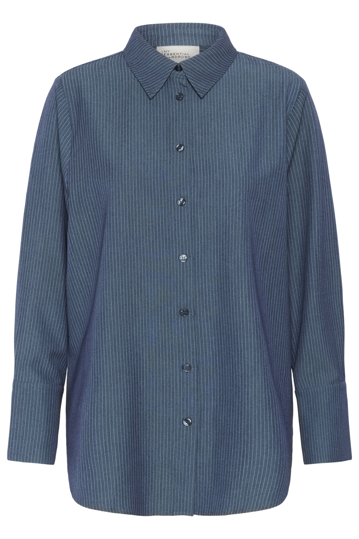 Vitta Shirt (Dark blue with stripe)