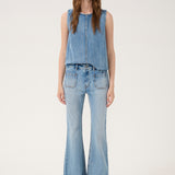 DANGO 144 High x wide Boot cut-light blue