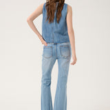 DANGO 144 High x wide Boot cut-light blue