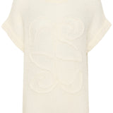 Lingo embossed knit vest