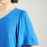 Vera short sleeve blouse (blue )