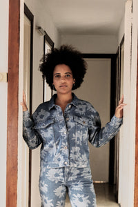 Betsie Flower Jean Jacket