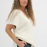Ally Knit Vest-white