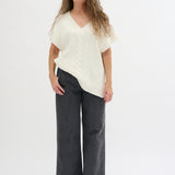 Ally Knit Vest-white