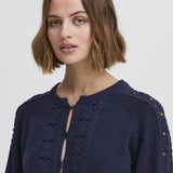 Annie cardigan(Navy)