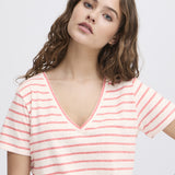 Yulietta T Shirt-red stripe