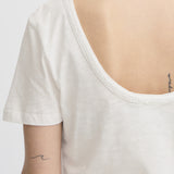Olya low back T shirt-white