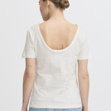 Olya low back T shirt-white