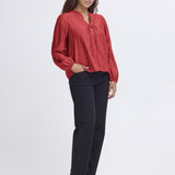 Karlani shirt blouse(red)