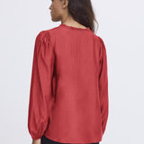 Karlani shirt blouse(red)