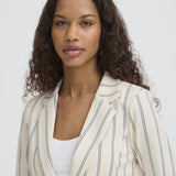 Kate Stripe Blazer-Birch