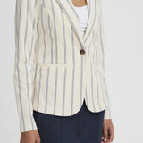 Kate Stripe Blazer-Birch