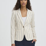 Kate Stripe Blazer-Birch