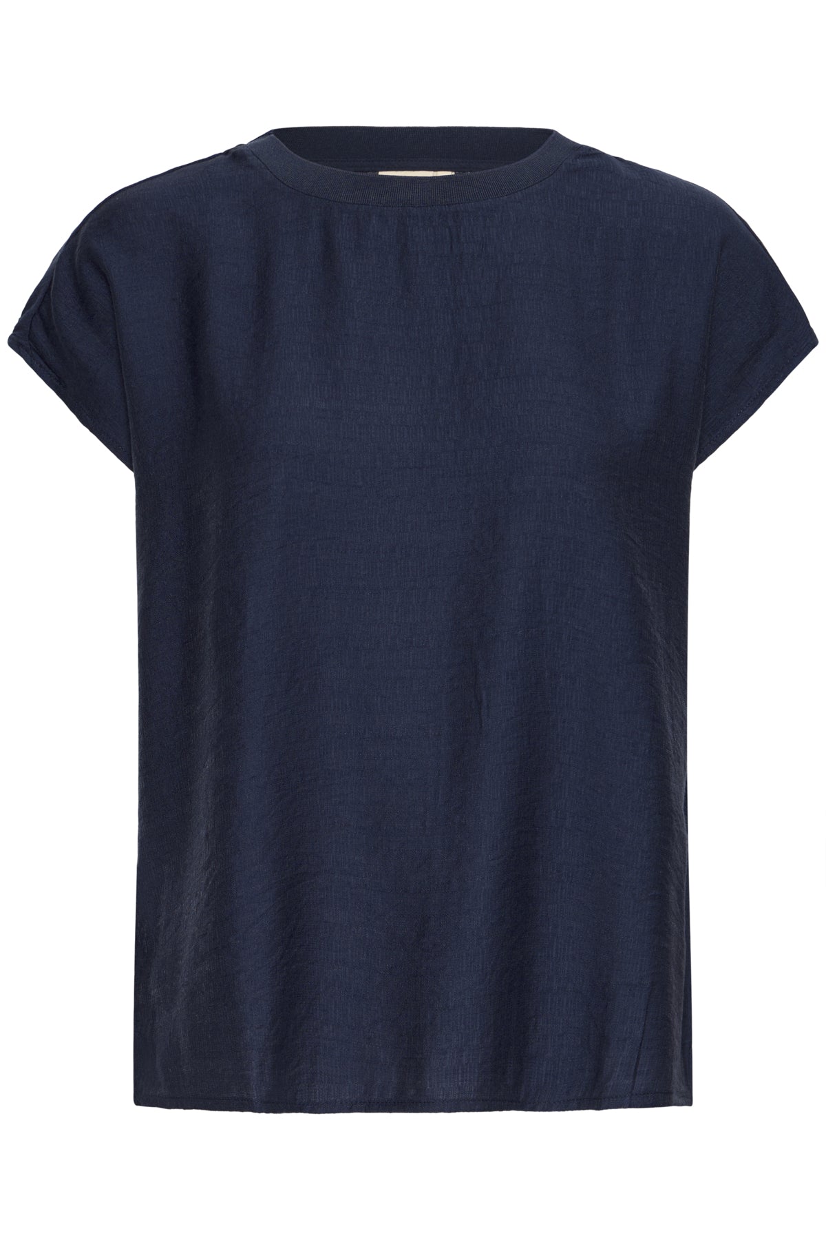 Ariana high neck blouse-(Navy)