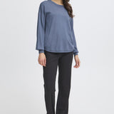 Besmock Pullover - (Bering sea blue)