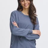 Besmock Pullover - (Bering sea blue)