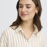 Ariana Shirt 9 -(Beige Black stripe)